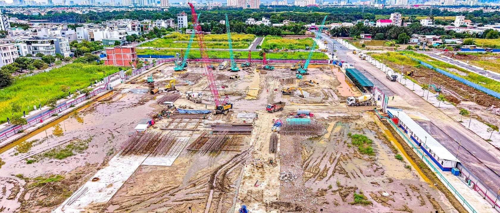 Công trường TT Genesis ngày 05/10/2026 chuẩn bị thi công hầm móng